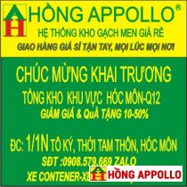 CHÚC MỪNG KHAI TRƯƠNGTỔNG KHO GẠCH MEN HỒNG APPOLLO KV HÓC MÔN Q12